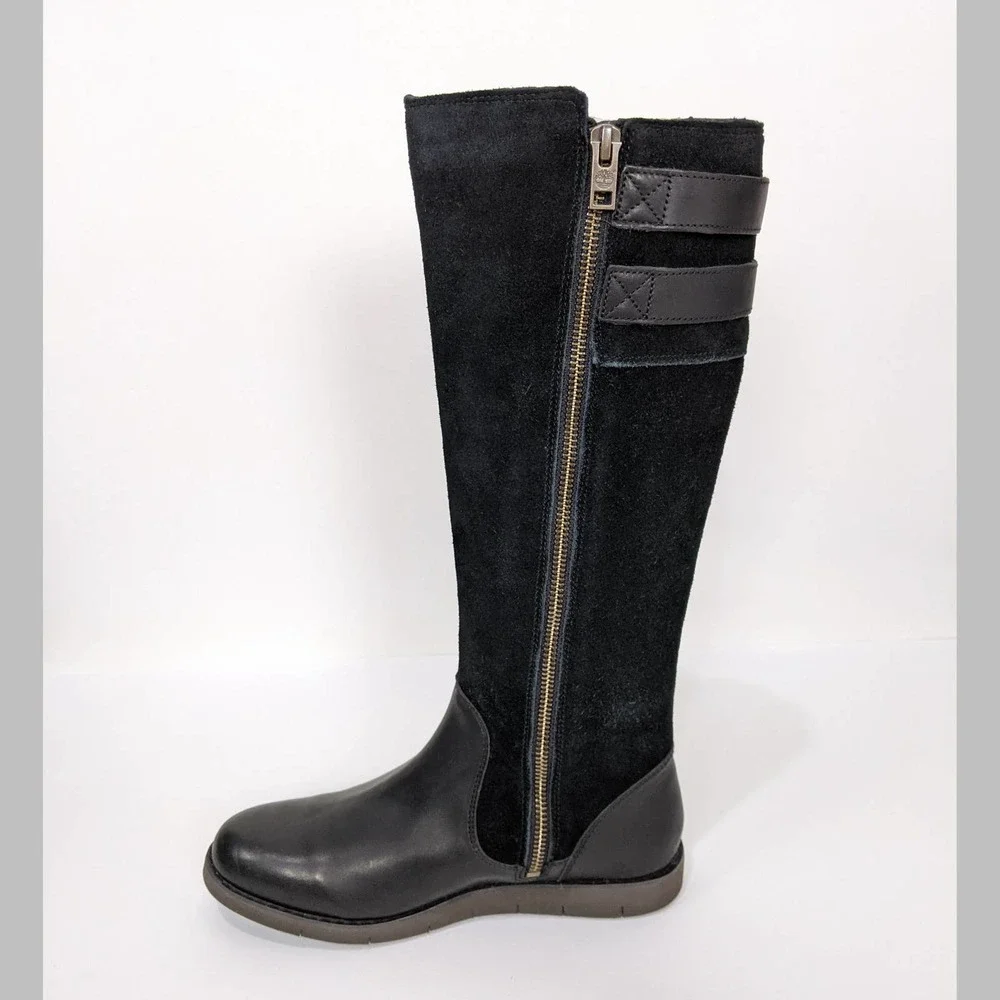 Timberland Size 6 Womens Lakeville Suede Tall Boot In Black